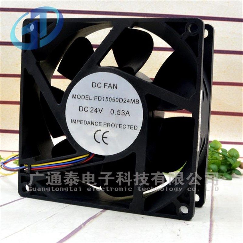 全新FD15050D24MB DC24V 15CM 15050 15CM排风大风量电源散热风扇