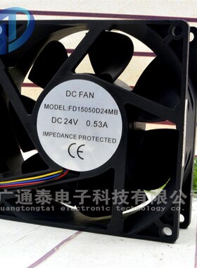 全新FD15050D24MB DC24V 15CM 15050 15CM排风大风量电源散热风扇