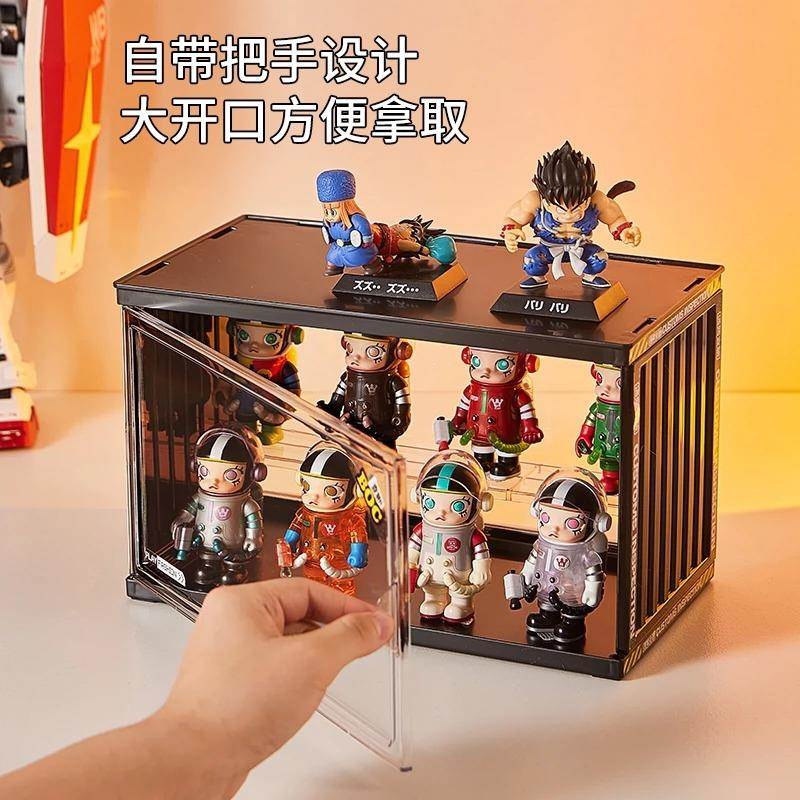 盲展盒收纳展架泡泡玛特示柜透明收纳盒示具防尘娃DF-9123娃手办