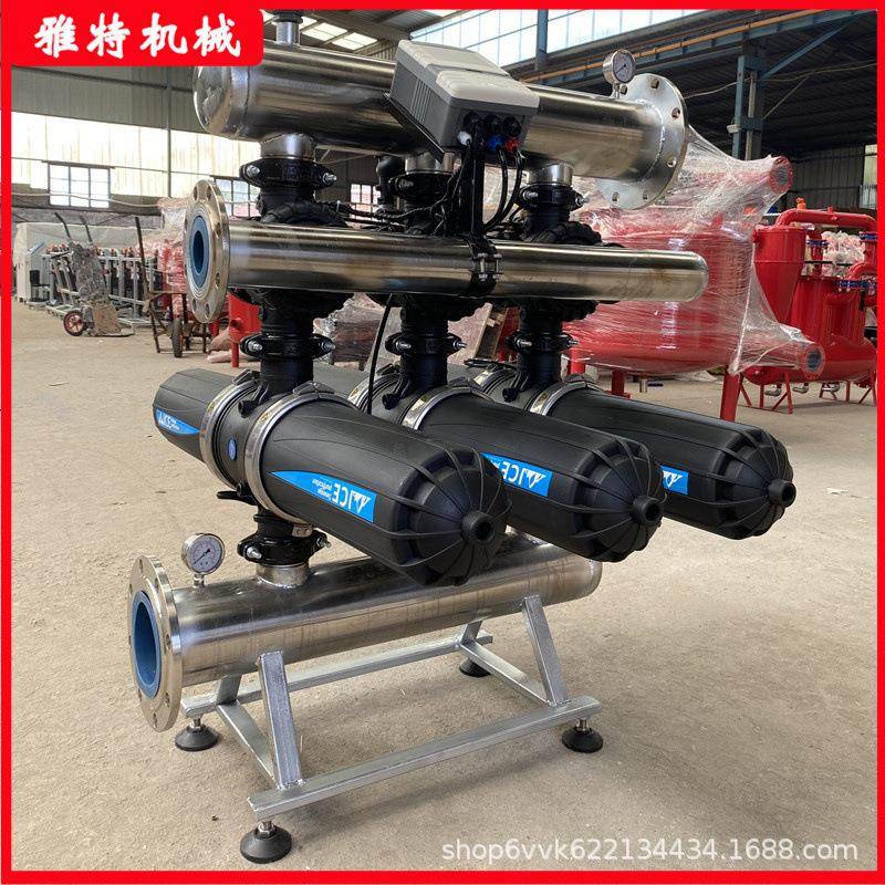片叠UAZ片过滤器 灌溉水碟片过自滤设 精密叠动反冲备洗过滤器