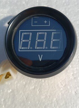 柴油汽油车电瓶电压表圆形表头直流24v12v车用数显电压升降指示表