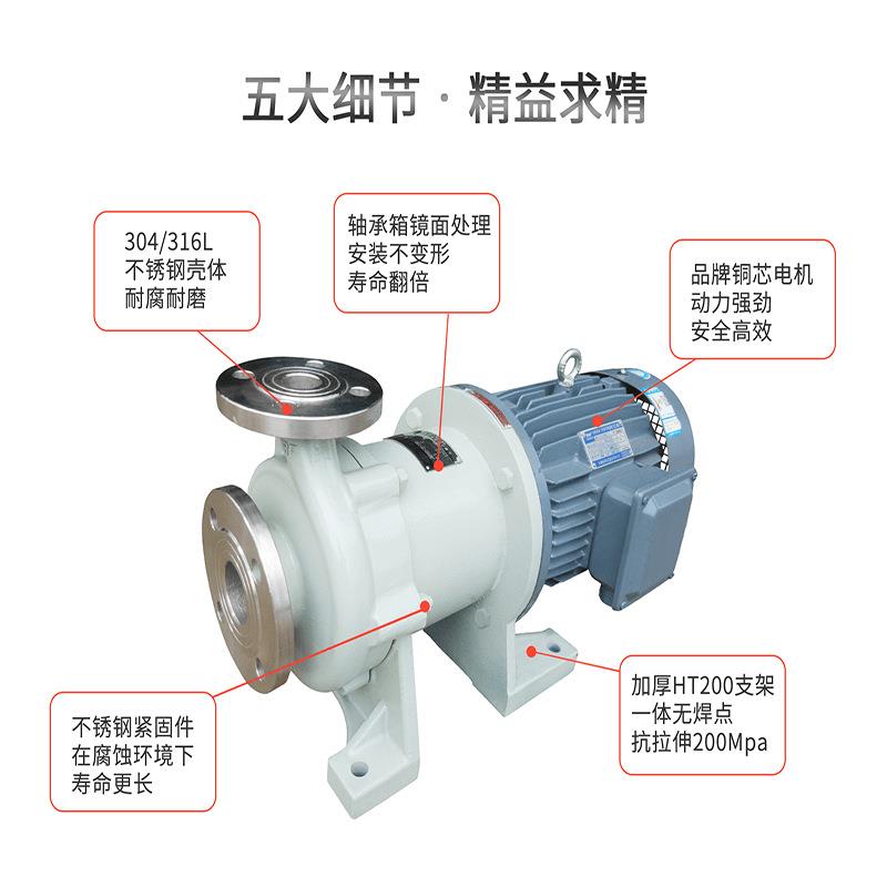 江南JM6P80-5-10不锈钢磁力驱动泵 PKQ防爆耐酸碱泵 热6电厂化工