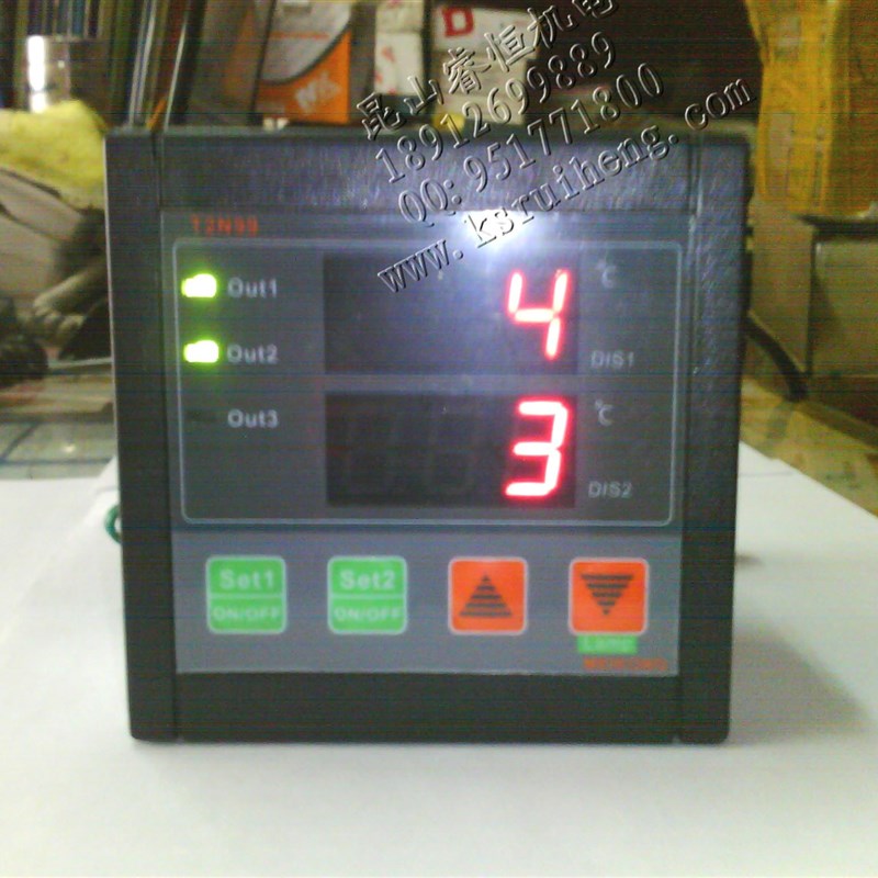 双路温度控制器 美控T2N99 内置20A大功率继电器 可接负载2KW