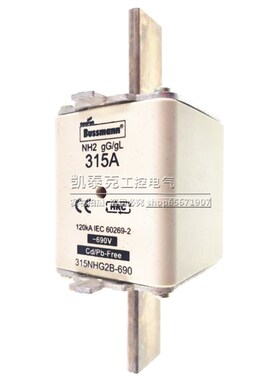 BUSSMANN熔断器 315NHG2B-690 NH2 315A 690V 陶瓷保险丝 120KA