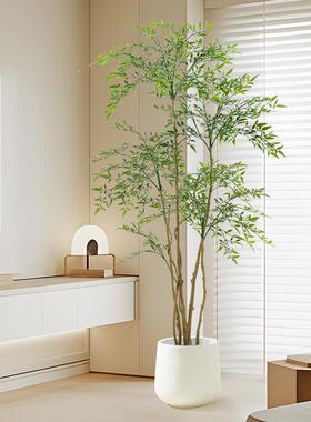 1.8米轻奢绿植南天室内落地植盆摆件客厅80050装栽饰竹假树物