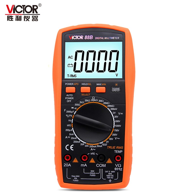 VICTOR胜利仪器VC88B数字万用表 高精度手持式多用表 便携式 电