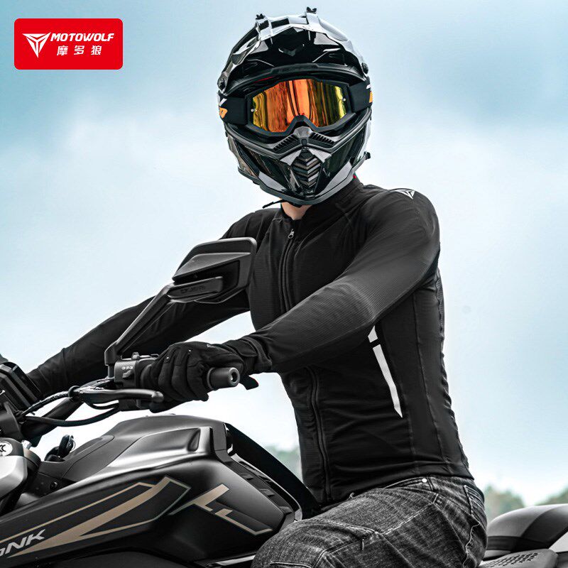 摩多狼摩托车骑行服护甲衣男夏季网眼透气机车CE防摔摩旅骑士装备