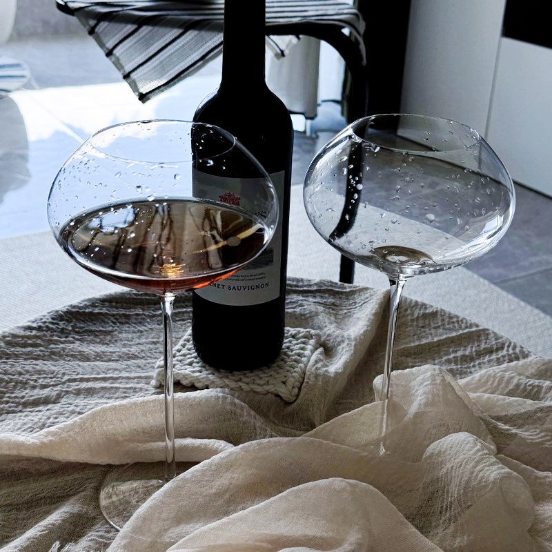 粉红女郎系列桃心红酒杯轻奢精致高级感家用高颜值高脚杯套装