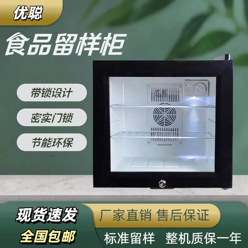 食品留样专用柜小冰箱带锁幼儿园饭店学校食堂餐饮家用冷藏展示柜