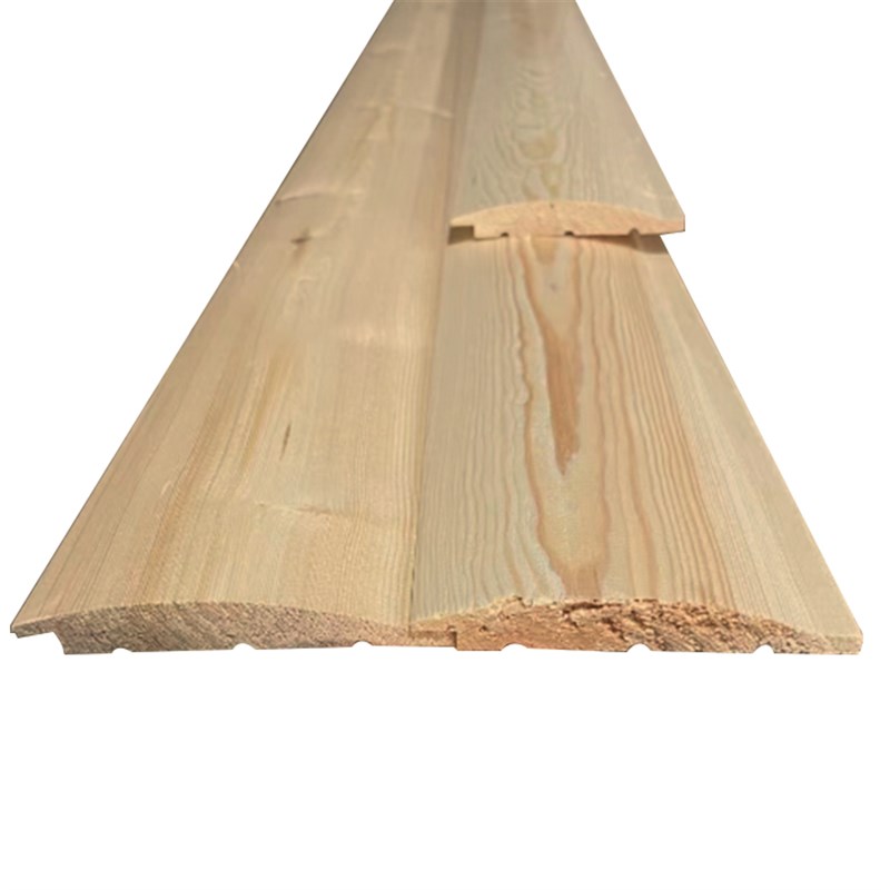 半圆弧扣板c木屋实木扣板墙板防腐木室外房间装饰素板厂家樟子松