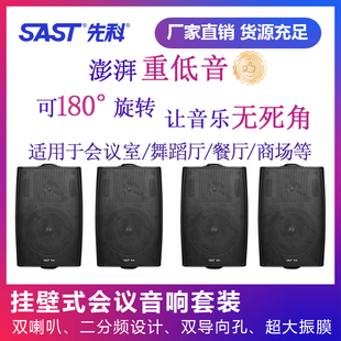 SAST 先科船型壁挂音响会议室舞蹈厅店铺超市专用重低音背景音乐