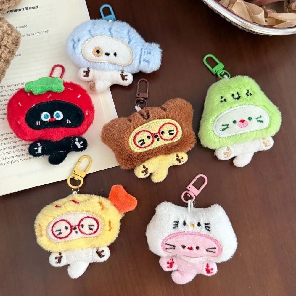 可爱毛绒小猫钥匙扣网红治愈挂件少女心百搭背包挂饰创意公仔挂坠