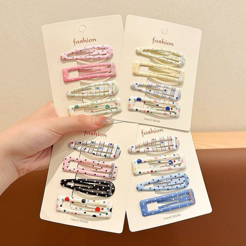 2025年夏季流行甜美风格通用刘海夹学生发夹抗氧化彩色线条糖果色