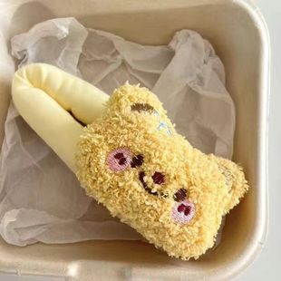 卡通黄色小熊发夹新款公主风侧边夹大号BB夹头饰发卡碎发化妆夹子