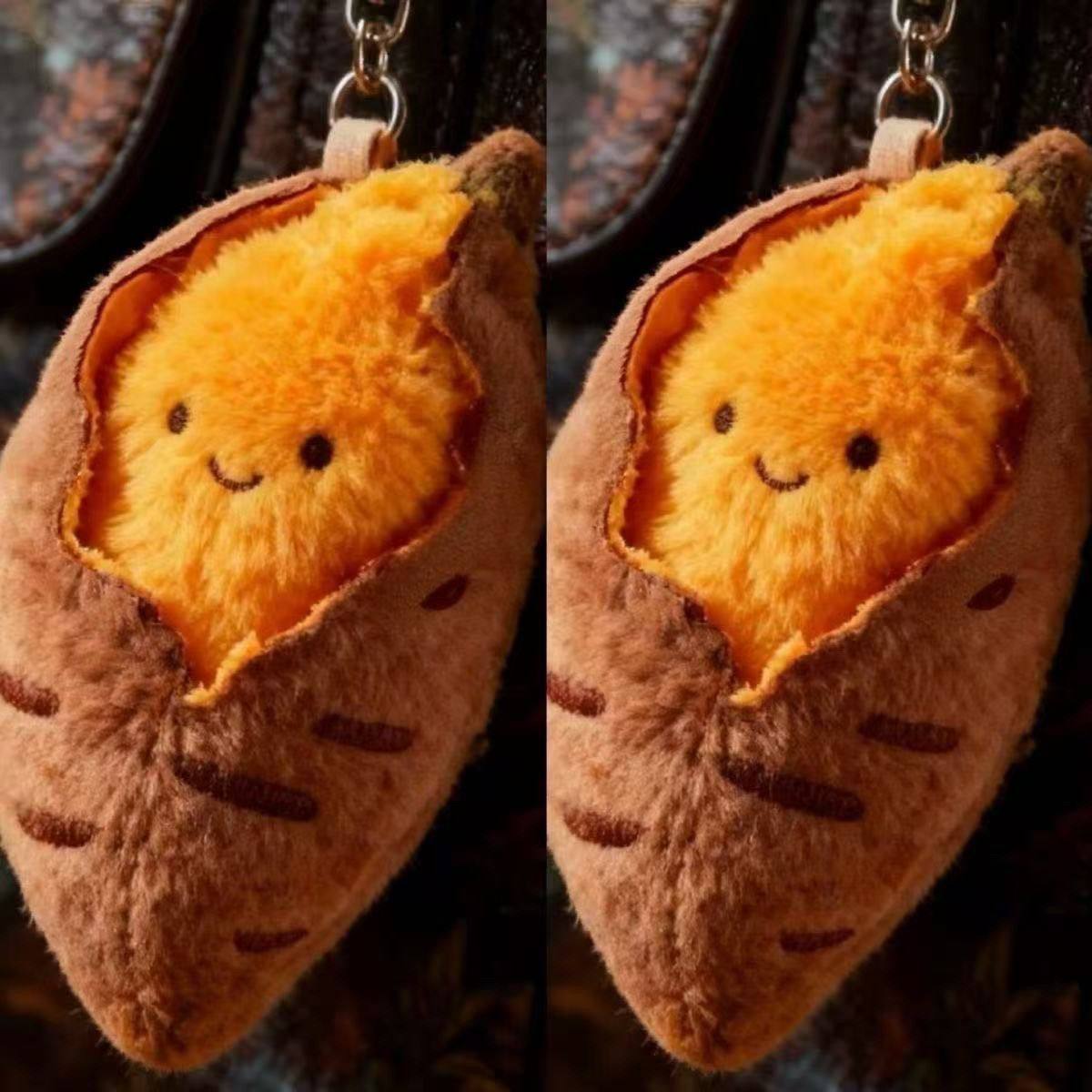 2026新款毛绒冬季卡通地瓜烤蜜薯包包创意可爱挂件送闺蜜冬天礼物,节庆用品/礼品,钥匙扣,淘宝优惠券,粉丝福利购,淘宝优惠卷