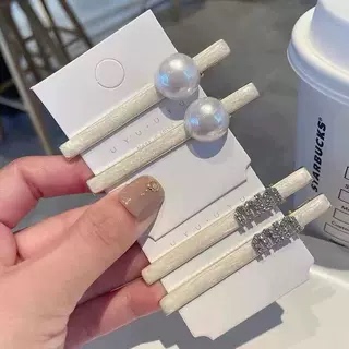 高级感滴油小香风一字夹百搭气质刘海夹侧边发卡鸭嘴夹小发夹女