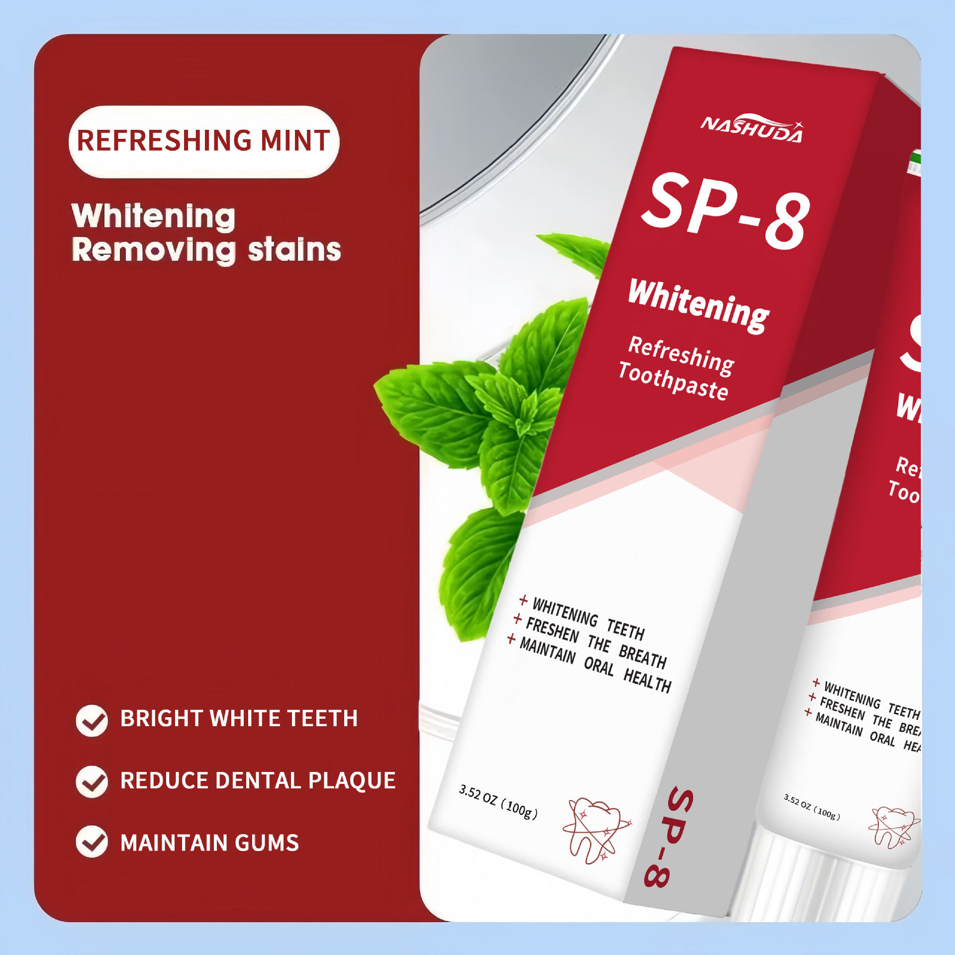 Probiotic Whitening Toothpaste with SP-8 Formula - Taobao product photo 2