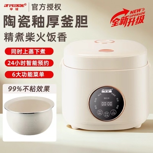 5人迷你电饭锅预约蒸煮正品 半球智能电饭煲家用触屏小型1到2