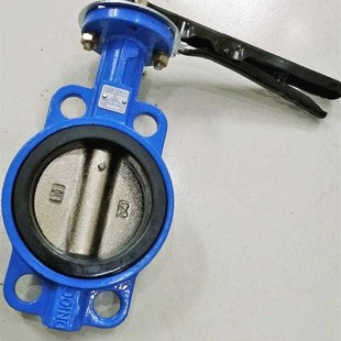 手柄蝶阀D71X DN250 16对夹蝶阀球墨铸铁手动对夹蝶阀DN50