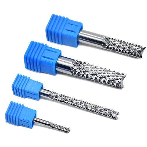 加长合金钨钢电路板PCB铣刀玉米铣刀4mm6毫米开粗雕刻机刀具刀头