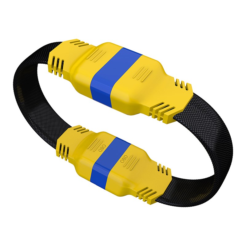 汽车检测仪OBD2延长线X431加长线转换插头16针芯通用公转母连接线