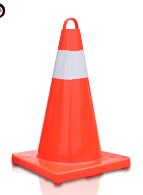 45CMPVC路锥反光路锥圆锥带提环柔性路锥道路安全锥路障锥雪糕筒