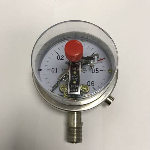 定制 不锈钢电接点压力表 yxc-100bf 0-0.6mpa 直径100mm m20x1.5