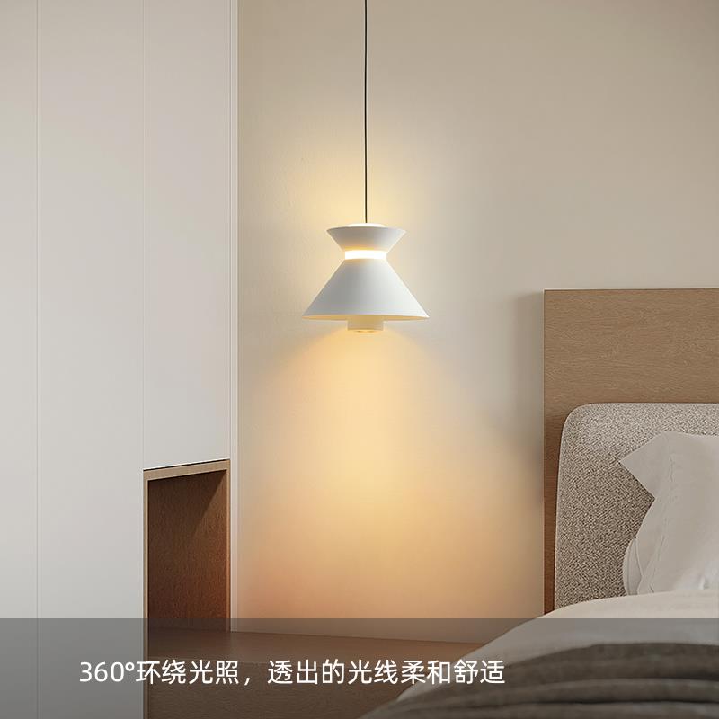 主卧室床头吊灯网红款高端极简餐厅吧台房间背景墙可升降长线吊灯