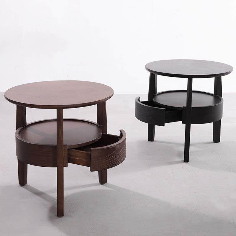 白蜡木床头柜北欧极简床边柜带抽屉现代简约圆形储物柜子实木,智能设备,其他智能设备,淘宝优惠券,粉丝福利购,淘宝优惠卷