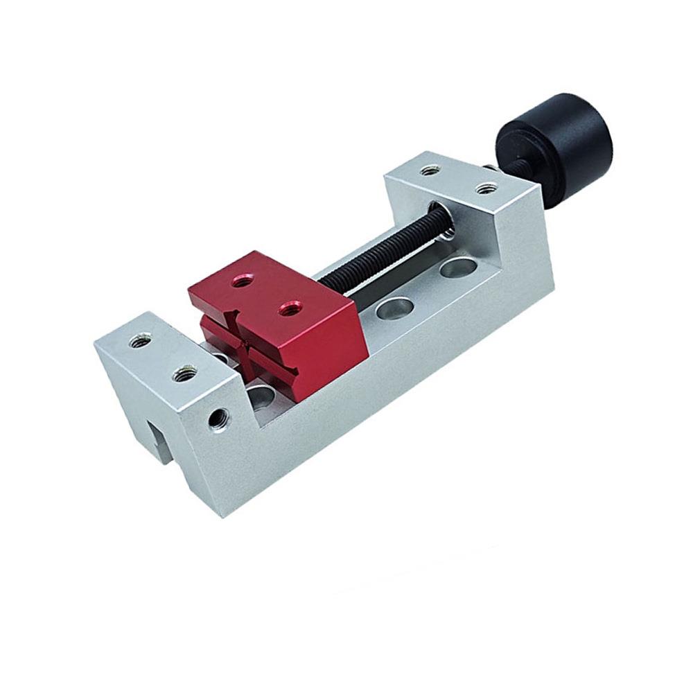 新款雕刻机加工台钳简易铝型材结构带固定孔操作简洁98MM
