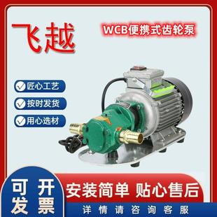 便携煤油泵 380V电机润滑油自吸小齿轮泵销售WCB100电动卧式