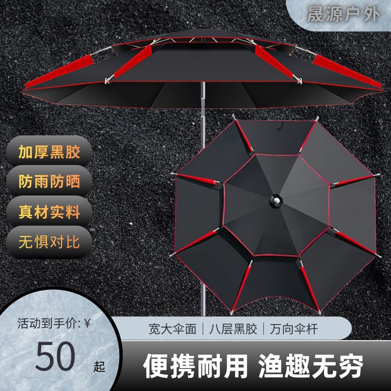 钓鱼伞大钓伞防晒防雨万向加厚2026新款遮阳户外垂钓伞野钓渔具
