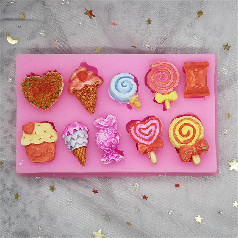 糖果冰淇淋 翻糖模 巧克力模 蛋糕装饰模 硅胶模具 P810