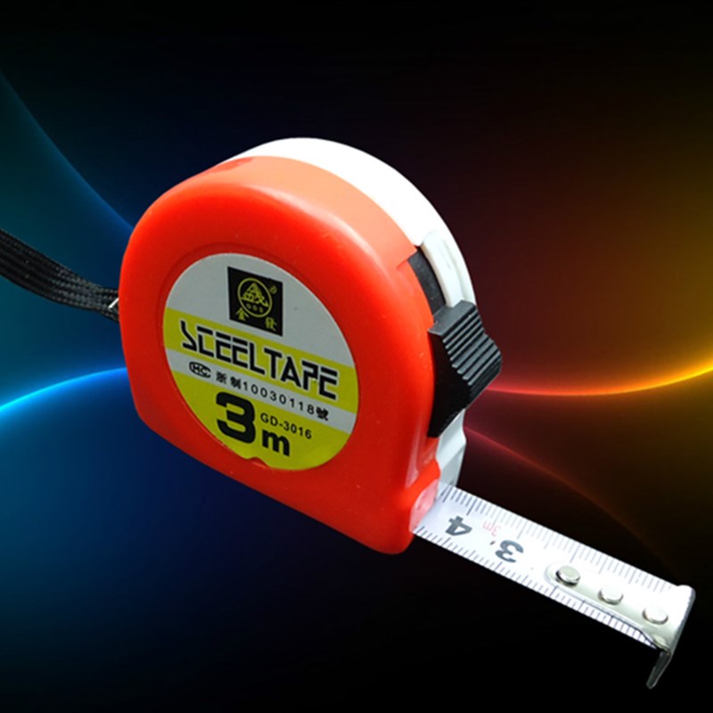 浙江金发 卷尺 钢卷尺 盒尺 3米 尺带宽16mm GD-3016 测量 尺子