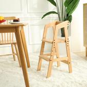 GEN儿童餐椅宝宝吃饭座椅家用实木婴儿椅餐桌椅可升降成长椅椅子