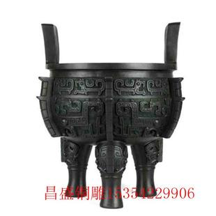 制作纯铜方鼎圆鼎摆件室外司母戊鼎大克鼎雕塑可定