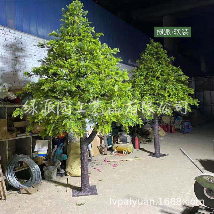 小区楼盘造景仿真松树假松树园林绿化景观大型人造罗汉松迎客松
