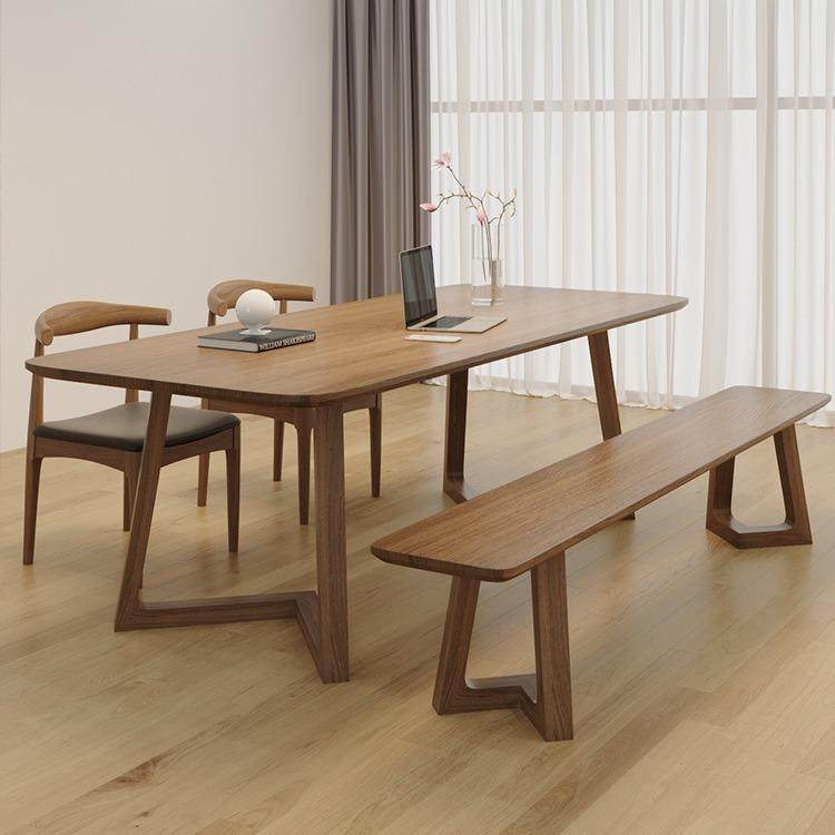 北欧全实木客厅大长书桌家用长方形桌子简约长条桌双人书桌学习桌