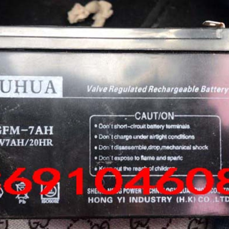 FUHUA蓄电池 6GFM7AH 12V7AH消防安防应急 玩具车 门禁电梯电源