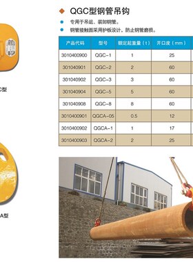 大连造船厂 大船牌 钢管吊钩管子吊钳QGC