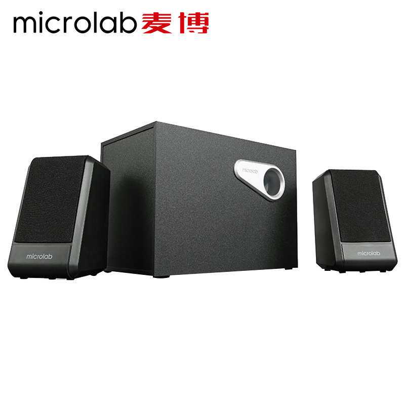 包邮Microlab麦博m200多媒体有源音箱2.1低音炮经典电脑木质音质