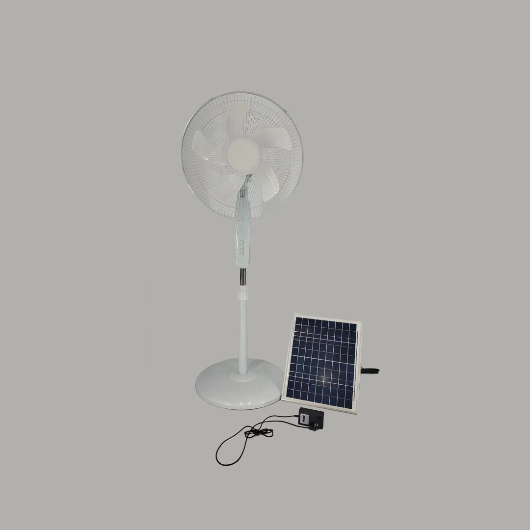 工厂直供太阳能落地扇家用双层风叶落地扇5叶工业宿舍大风力电扇