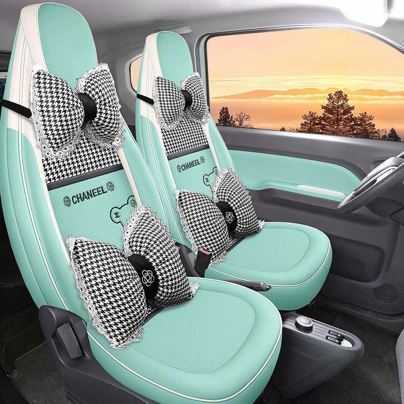 五菱MINI千鸟格专车专用汽车坐垫四季一车一版男女全包纯电动座套