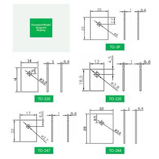 TO-247氧化铝陶瓷片TO-220 TO-3P/264高导热陶瓷绝缘散热片 100片