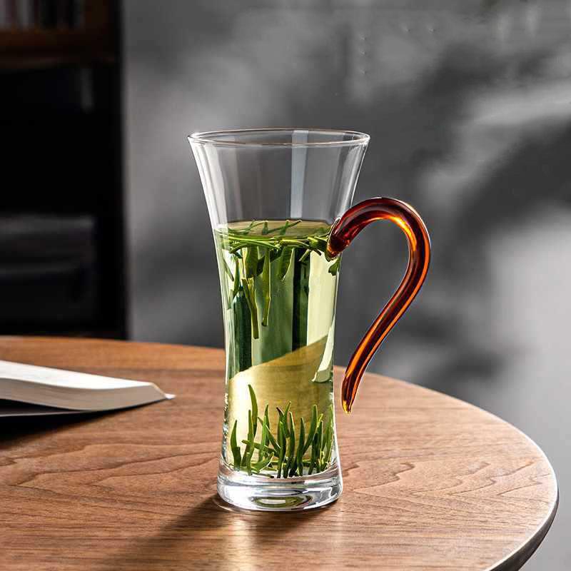 泡绿茶女士专用玻璃杯轻奢高颜值透明杯子2025新款高端茶杯猴魁杯图片