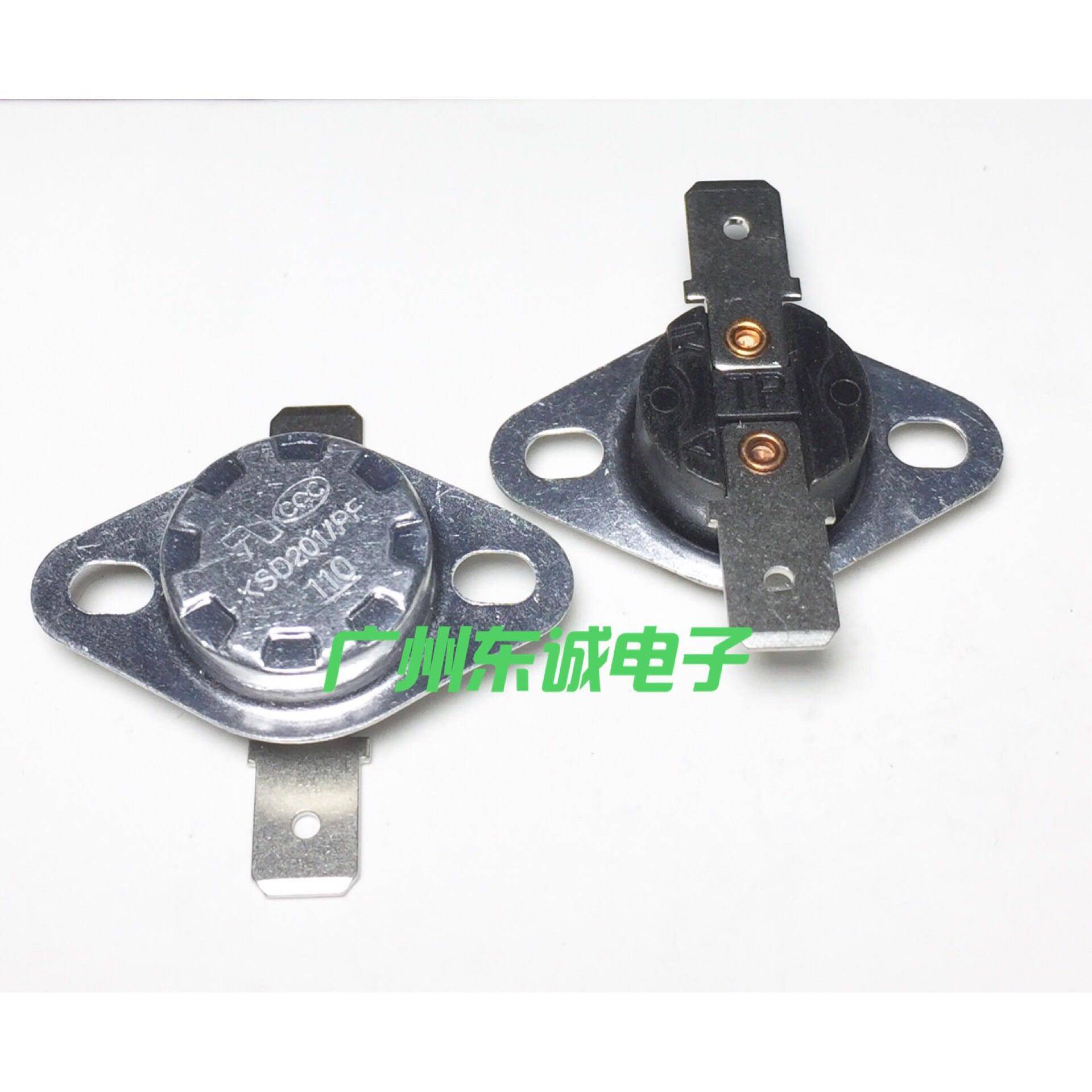 原厂配件 KSD201/PF 110 常闭型 温控器 温控开关 插片0.6mm