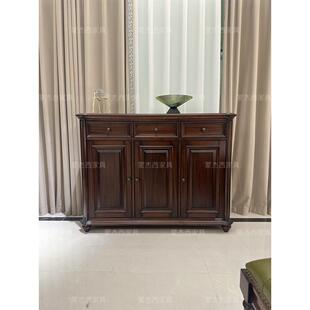 孟杰西家具美式全实木鞋柜家庭门经典室内储物柜集成安装免费