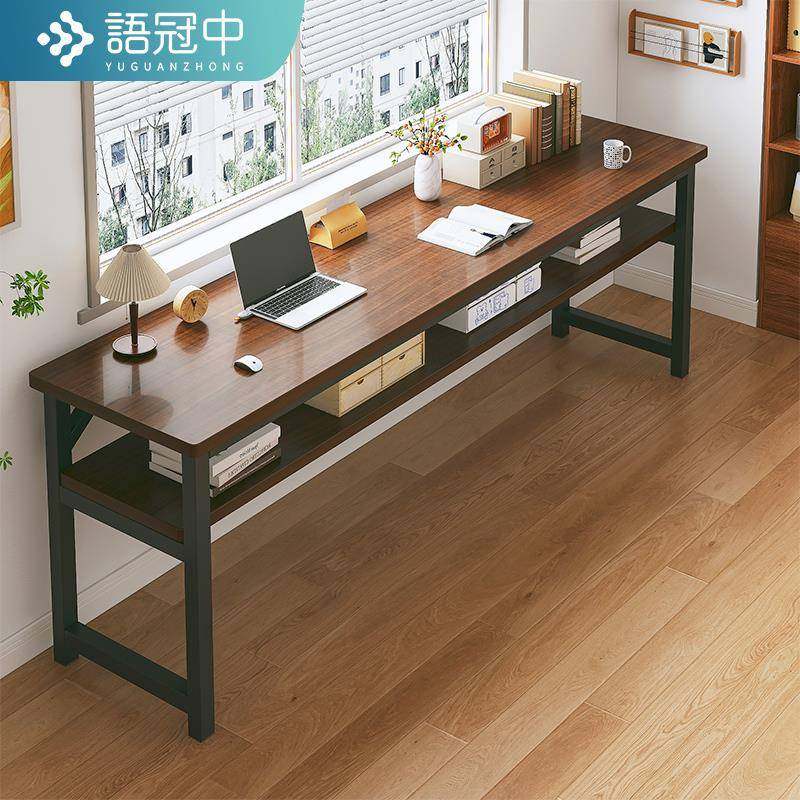 A9L书桌家用学生学习写字桌简易长条桌出租屋双人工作台长方形窄