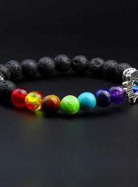 2023瑜伽岩手掌手链饰品配饰8mm直供