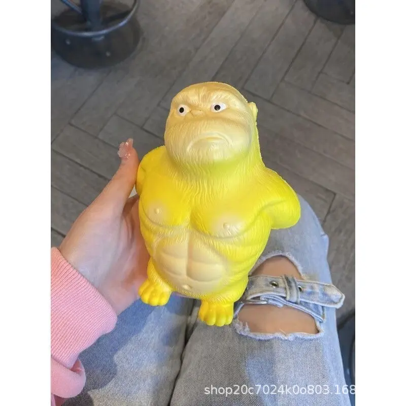 黄总大猩猩解压玩具办公室小摆件慢回弹减压发泄捏捏网红爆款